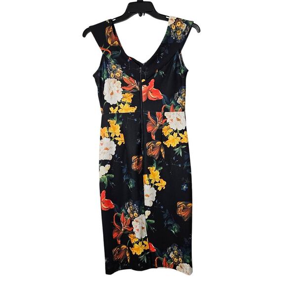 New York & Company Floral Knee-Length Bodycon Sleeveless Dress Size Small - Picture 2 of 10